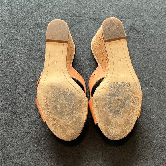 Sam Edelman Nahla Tan Brown Crisscross Leather Wedge Sandals 8.5 women’s - Picture 6 of 9